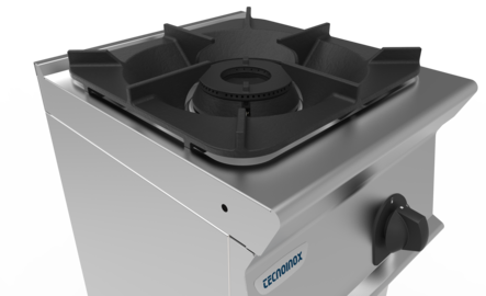 Gas cooker with one burner