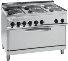 Electric cooker with oven